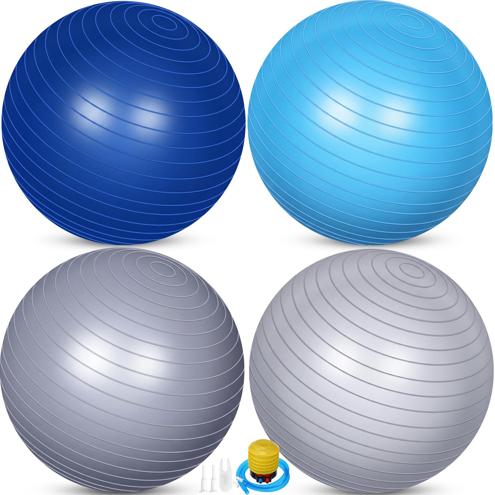 Leyndo 4 Pcs 26 Inch Yoga Exercise Ball Pilates