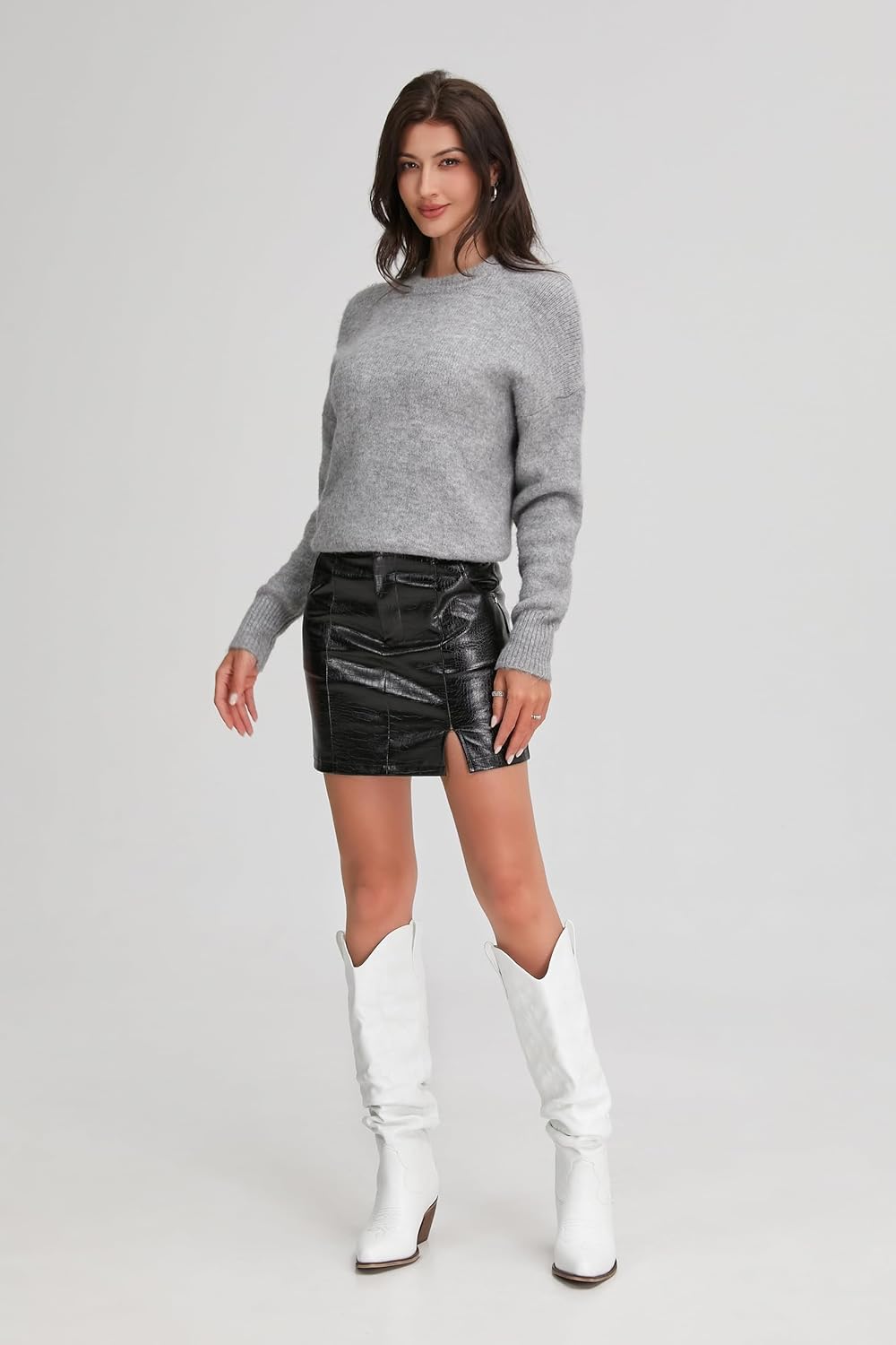 Cowboy Boots for Women Slouchy Knee High Cowgirl Boots Pointed Toe Western Cowboy Pull on Boot Fall Winter Boots - Image 3