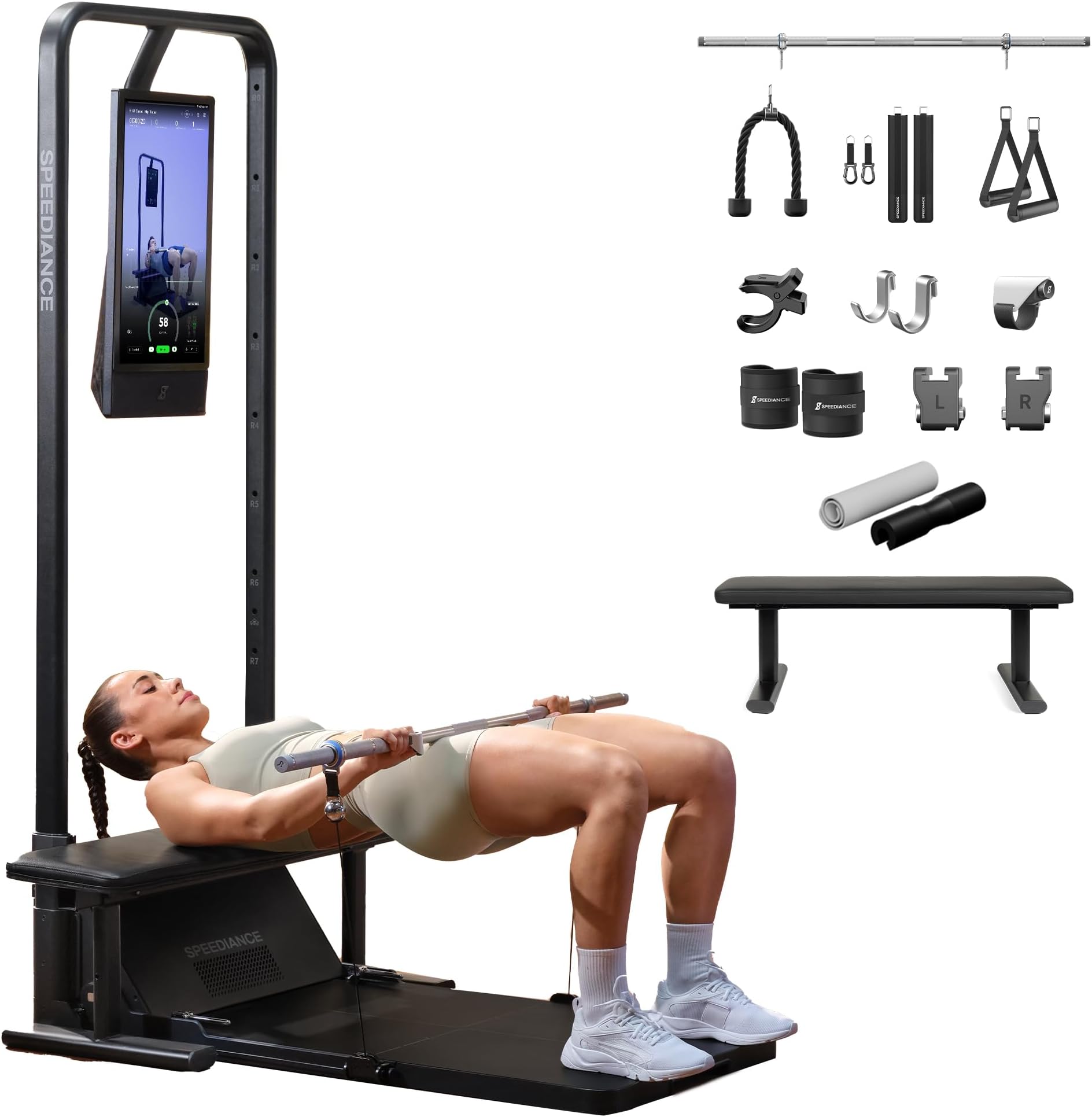 Speediance Smart Home Gym, Multi-Functional Gym Machine for Full Body Strength Training, All-in-one Gym Equipment, Digital Weight System, Workout Station, Squat Rack, Gym Monster 2