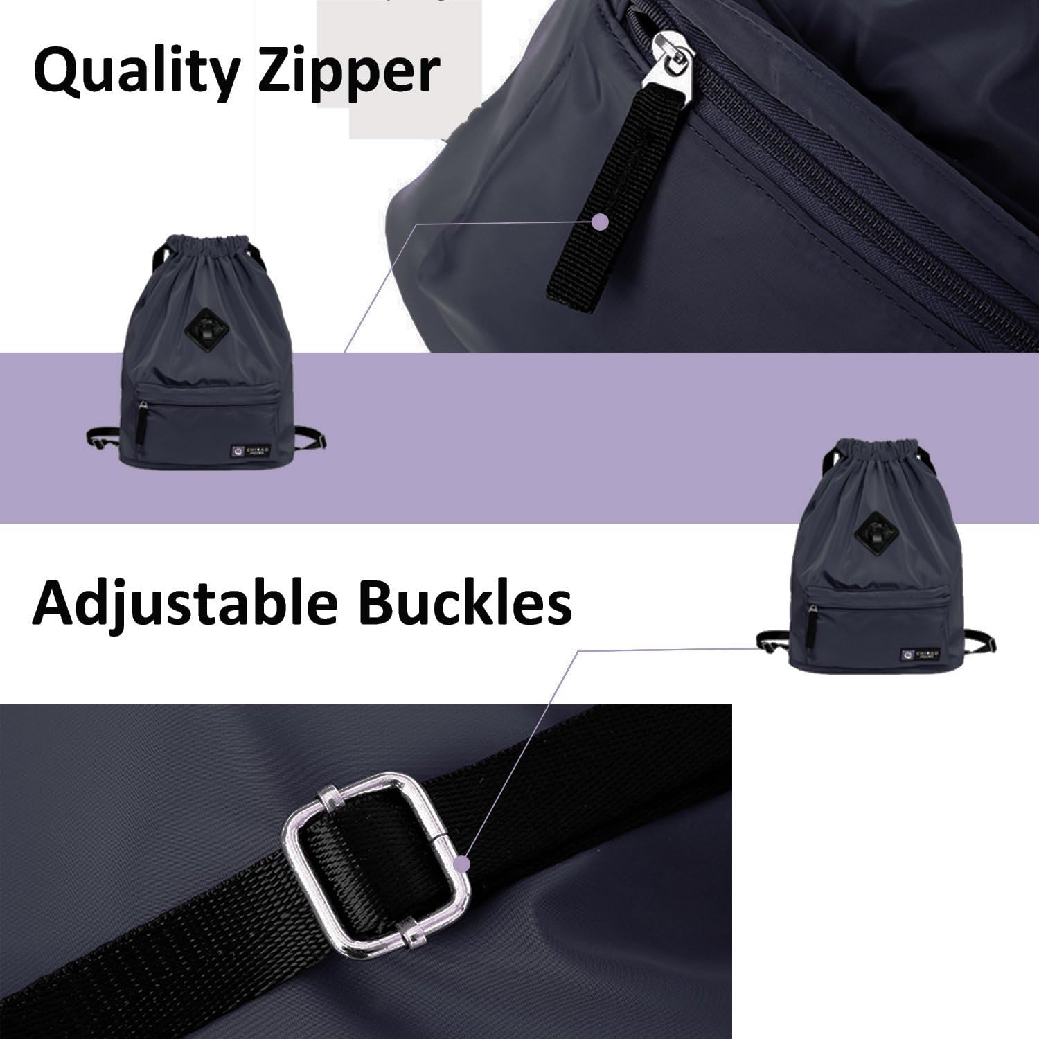 Waterproof Drawstring Bag, Gym Bag Sackpack Sports Backpack for Men Women Girls : Clothing, Shoes & Jewelry