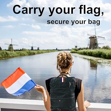 [Pack 2] tag8 Netherlands Flag Smart Luggage tag |Trendy Luggage tag ID Identification | Suitcase Tag | Fashionable Digital Name tag | Airline Compliant, SITA World Tracer Code Enabled | Gift idea