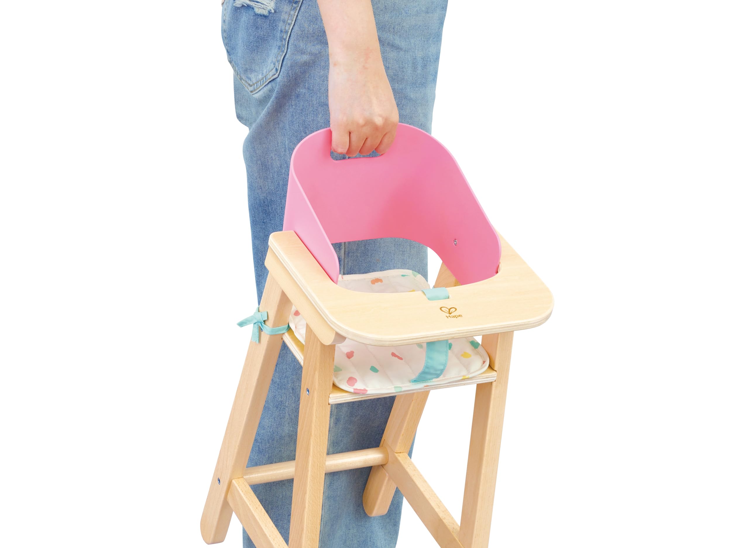 Hape Seggiolone per bambole "Sweet Treats", accessorio per bambole da gioco, seggiolone in legno