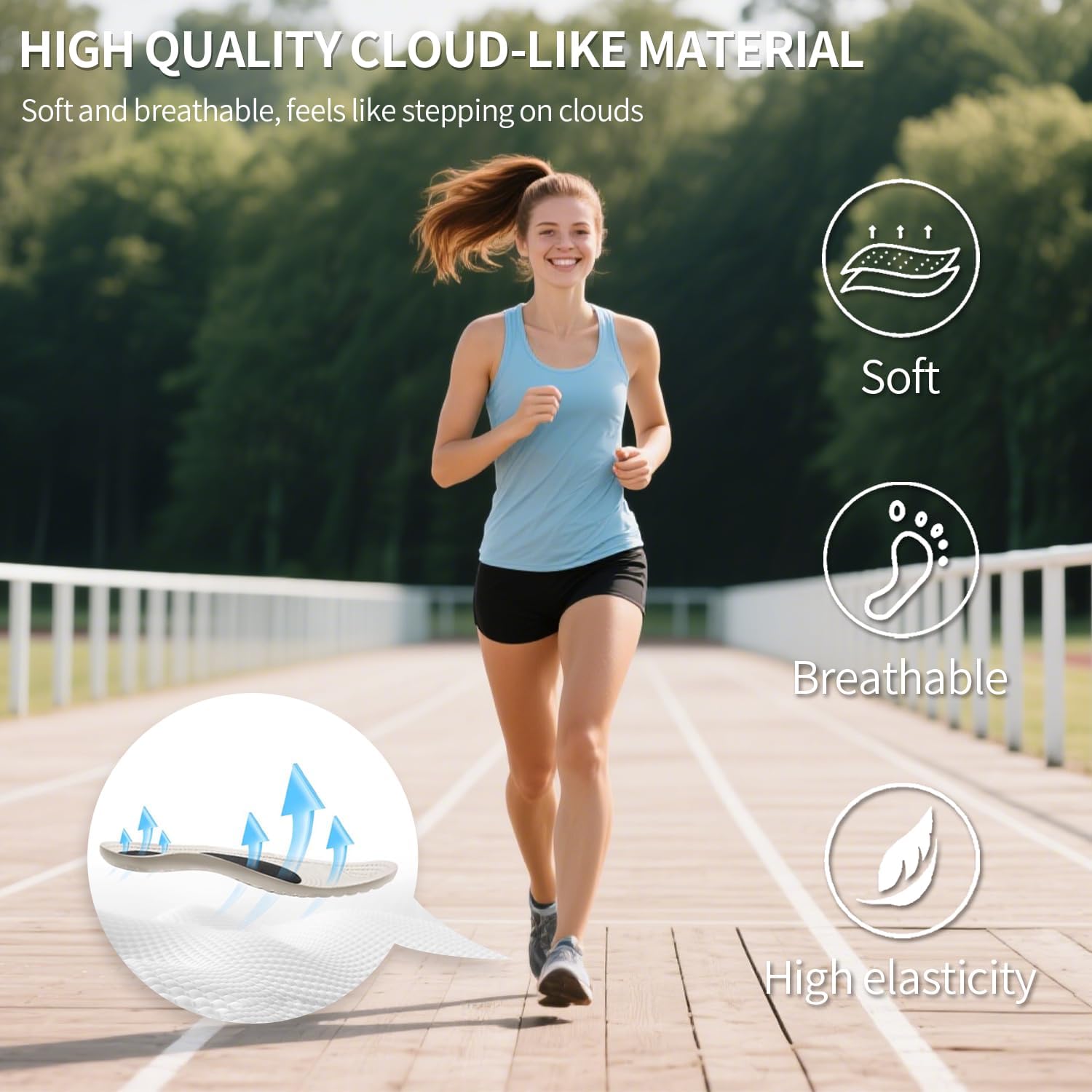 Orthotic Insoles Arch Support Shoe Insoles for Plantar Fasciitis & Heel Pain Relief Medical 3D Running Work Boot Inserts for Flat Feet Women Men Elderly Nurses Standing All Day (Men 4.5 / Women 6.5) - Image 8