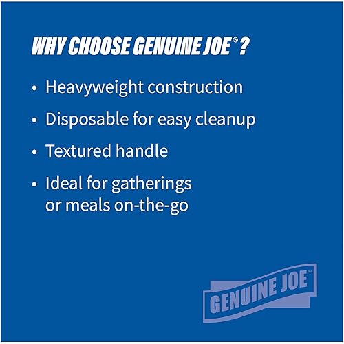Miniatura 7 de Genuine Joe Tenedor de plástico pesado, negro, 1000 unidades