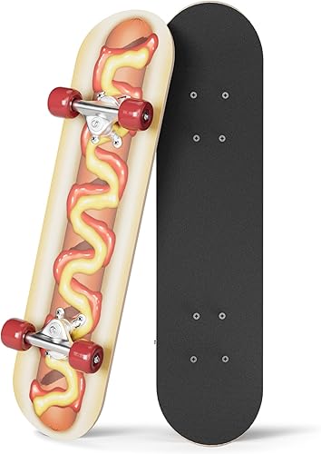 Monopatín Rude Boyz Mini Cruiser de 24 pulgadas - Ejes de Aluminio - Monopatín para Niños de 5-8 Años Principiante - Monopatines para Niños