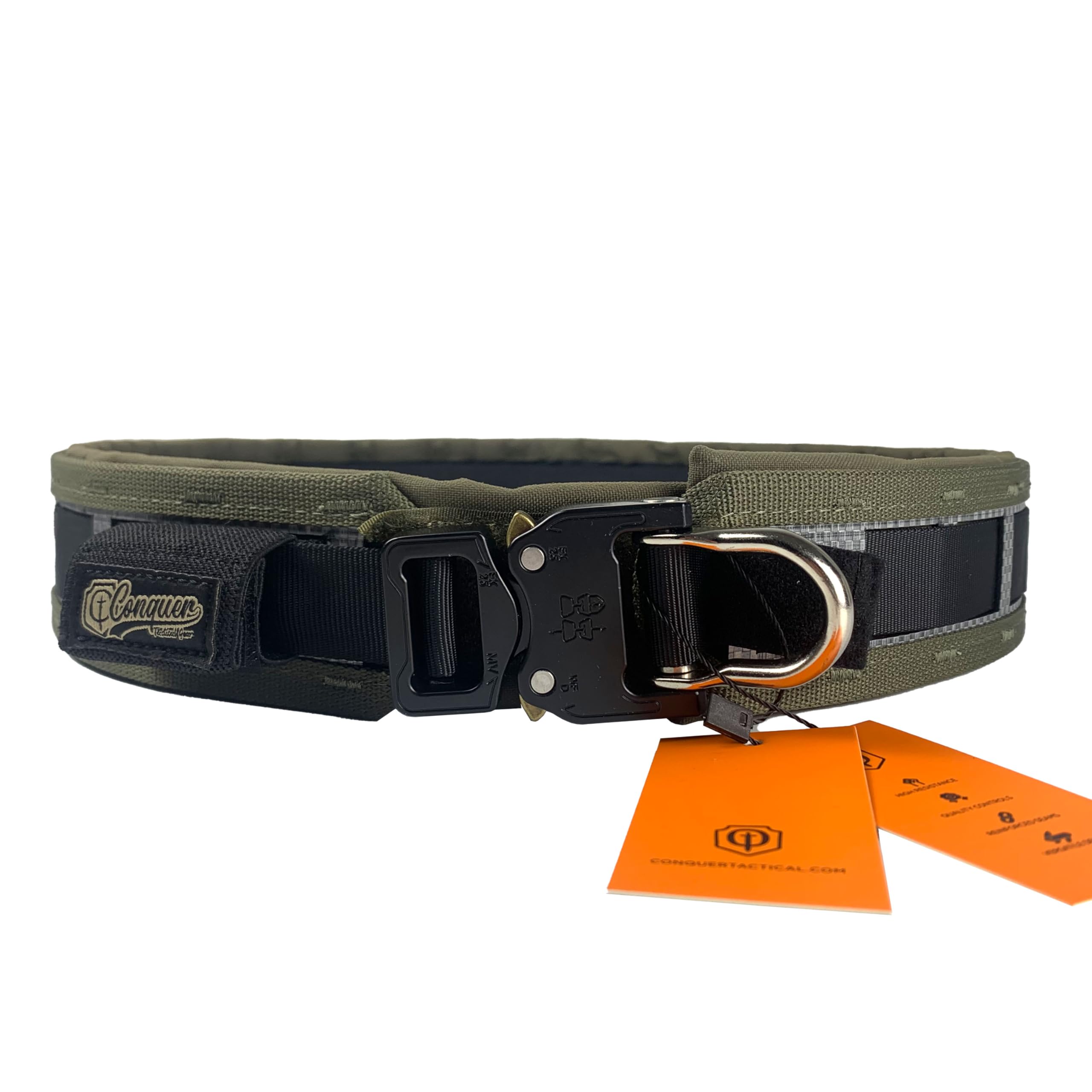 Genérico Conquer Cinturón Táctico Heavy Tegris, Sistema MOLLE, Acolchado con Hebilla de Liberación Rápida, Negro, Verde, Coyote o Multicam, para Vigilantes de Seguridad, Airsoft y Supervivencia