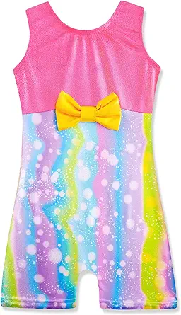 HOZIY Gymnastics Leotards for Girls Sparkly Biketard Mermaid Green Red Hot Pink Polka Dots