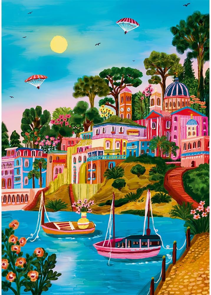 Trefl Premium Plus Quality - Puzzle The Art of Colour: Siros, Greece - 1000 Pieces, Colorful Series, Perfect Piece Fit, for Adults and Children from 14 Years