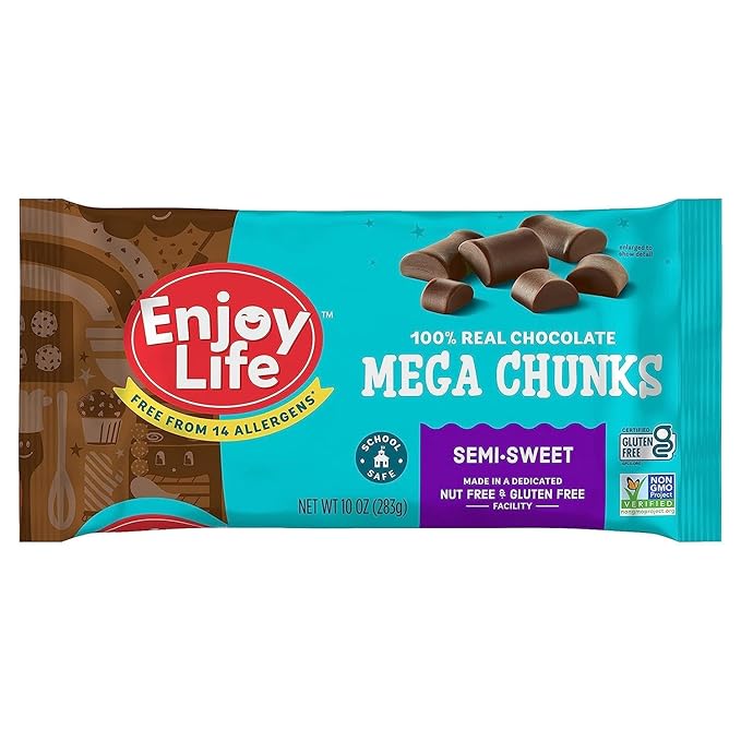 Enjoy Life Baking Chocolate Semi-Sweet Mega Chunks, Dairy Free, Soy