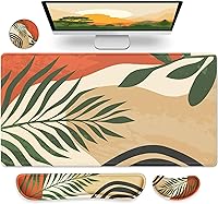 Vista 26 de Gimars Juego Mejorado Ampliado de Almohadilla de Apoyo para Muñeca de Teclado de Espuma Viscoelástica de Gel, Diseño Ergonómico Cómodo