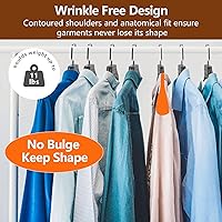Vista 5 de DEDU Perchas de traje para hombres, paquete de 10 perchas para suéteres, sin protuberancia, antideslizantes, ancho de 17.7 pulgadas, perchas