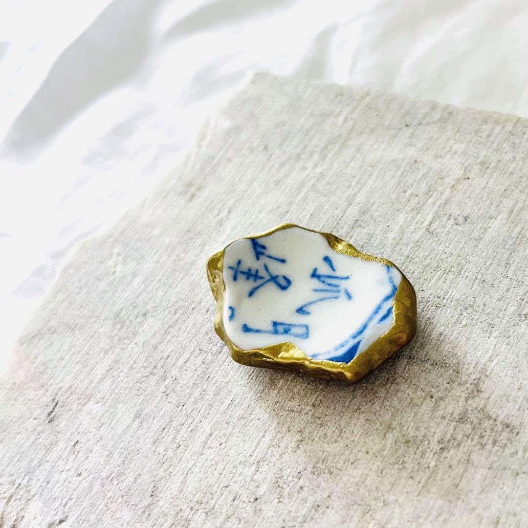作家もの　一点もの　 金継ぎ　呼び継ぎ　 箸置き　カトラリーレスト　 骨董皿　⑦ 作家もの 一点もの 金継ぎ 呼び継ぎ 箸置き カトラリーレスト