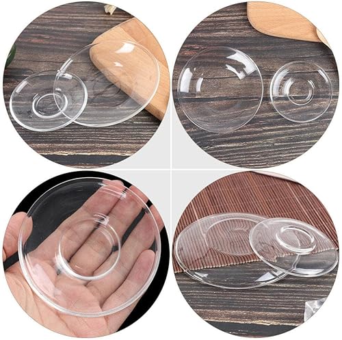 Miniatura 3 de Platos de vidrio transparente, platos de vidrio pequeños, platos de aperitivos, plato de postre, 4 platillos de vidrio transparente, platillos de té