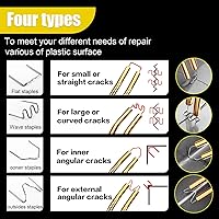 Vista 5 de Soldador de Plástico 200W, 2000 Piezas de Grapas 10 Piezas de Lijas, Kit de Soldadura de Plástico, Alicates Estuche de Transporte Personalizado