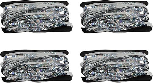 4 cortinas de fondo de oropel reutilizables, 3.3 x 6.6 ft, cortina de fondo de fotos para cumpleaños, graduación, Año Nuevo, boda (plateado)