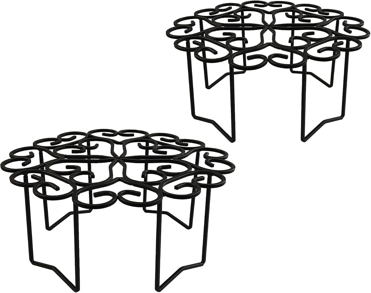 Cocoyard Heavy Duty Metal Potted Plant Stand, Set of 2, Flower Pot Holder Rack for Indoor Outdoor Planter Support Planter Pot Trivet, Pot Riser Holds up to 200 lbs(13.5 x 5.9H)