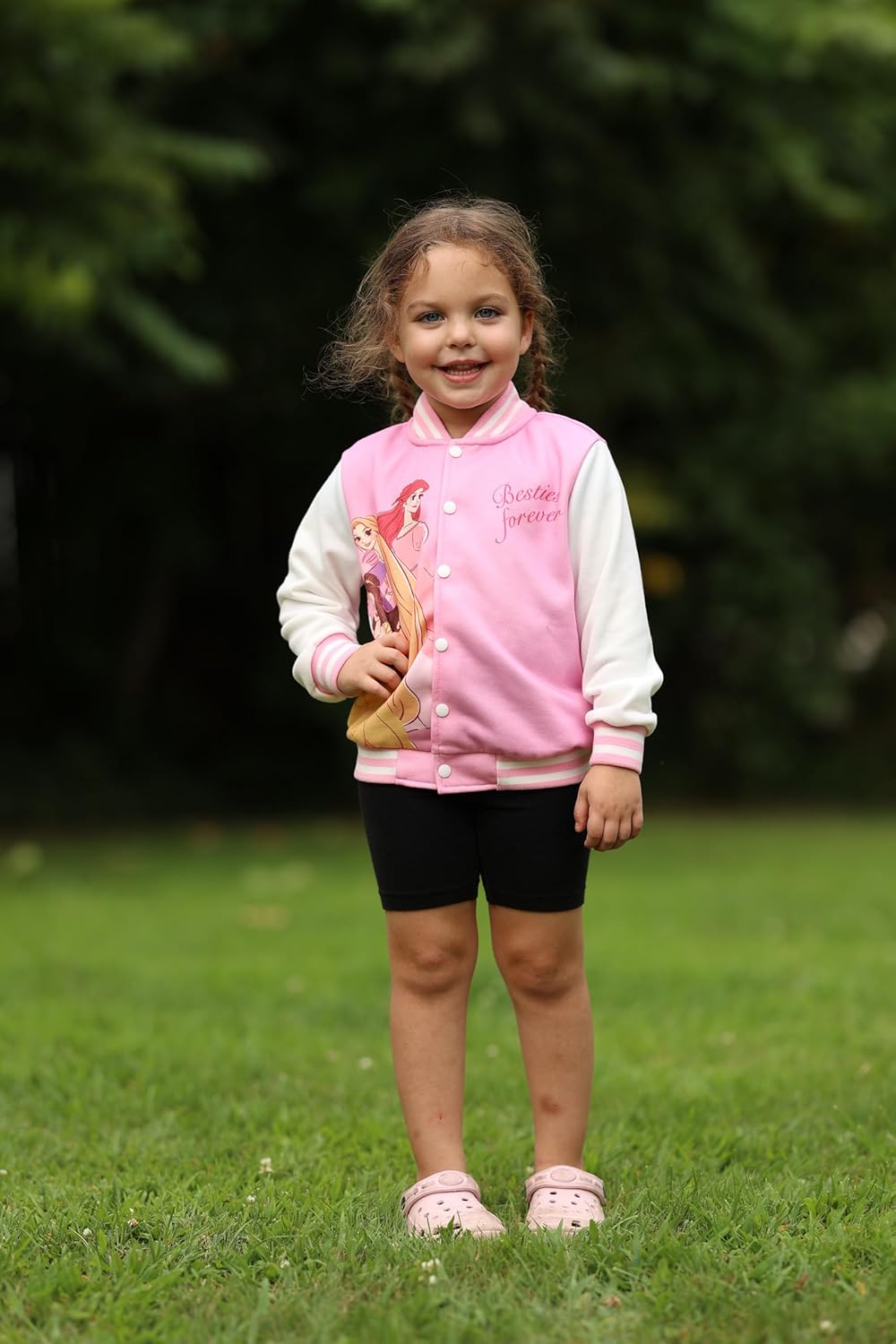 Disney Minnie Mickey Stitch Princess Frozen Elsa Marvel Jacket Lightweight Coat Button up Color Block Sweatshirt 2-14 Years - Image 3