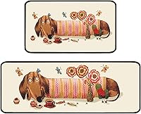 Vista 18 de Apple - Juego de 2 alfombras de cocina para el piso, antideslizantes, lavables, absorbentes, de microfibra, tapete de cocina de manzana para delante