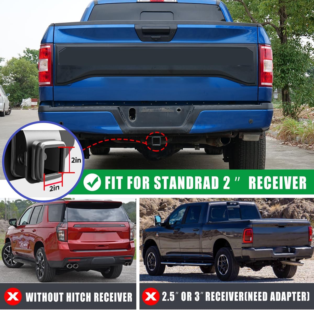 CPW Universal Hitch Step for 2 inch Trailer Hitch Receiver with Anti-Slip Platform - Universal Fit for Truck, SUV, Pickup, Trailer