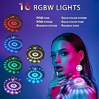 Vista 2 de RAHAN LED Earrings Disco Ball 16 Colors Light,Rechargeable Light Projecting Light up Earrings for Women Dance Party Halloween Costume Accessories