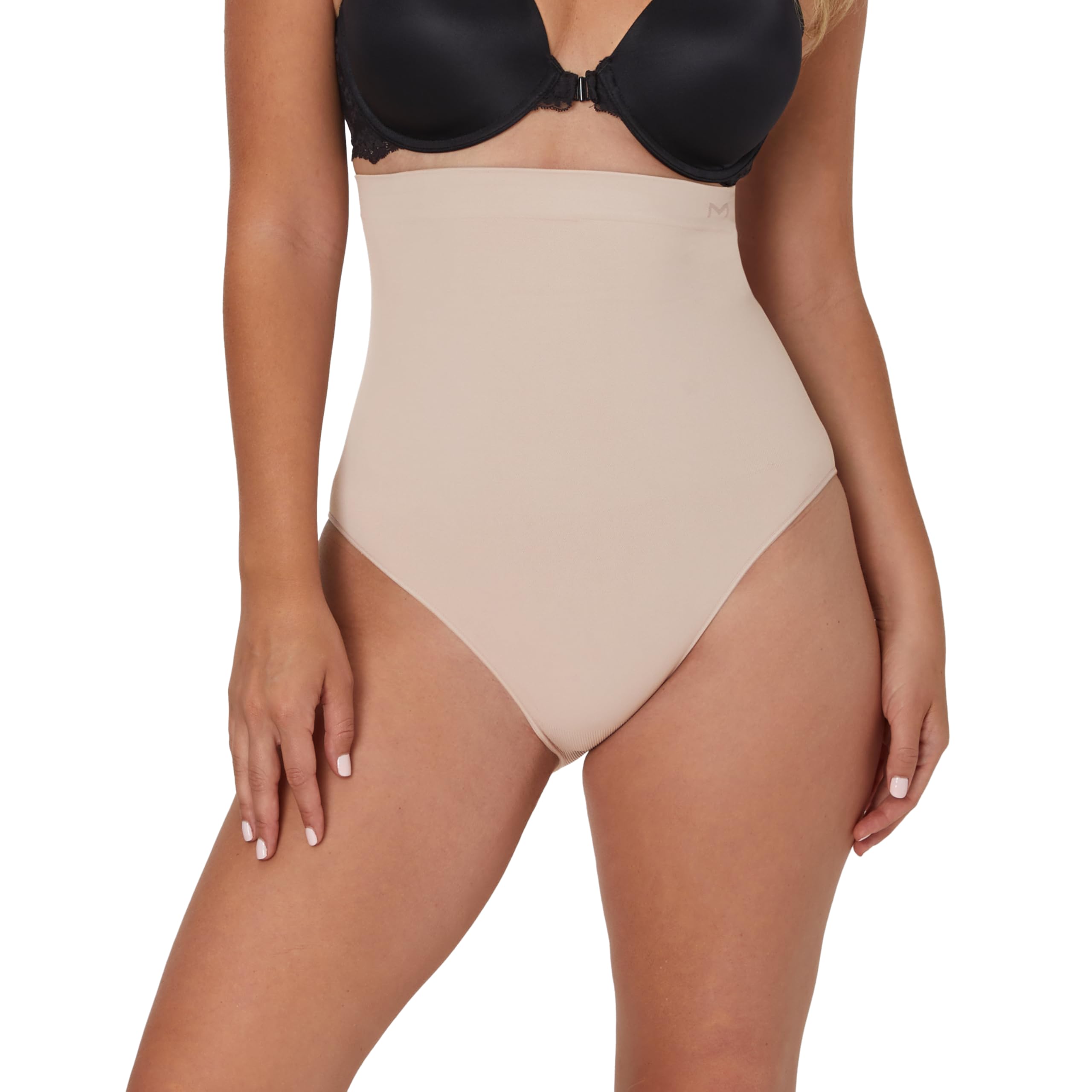 Maidenform Women's Seamless, Tummy High-Waist Brief, Firm Control Shapewear Panty, Evening Blush, XL