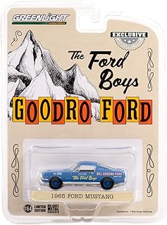 Collectibles Greenlight 30366 1965 Mustang Fastback - The Boys Bill Goodro , Denver, Colorado (Hobby Exclusive) 1:64 Scale Diecast, Blue
