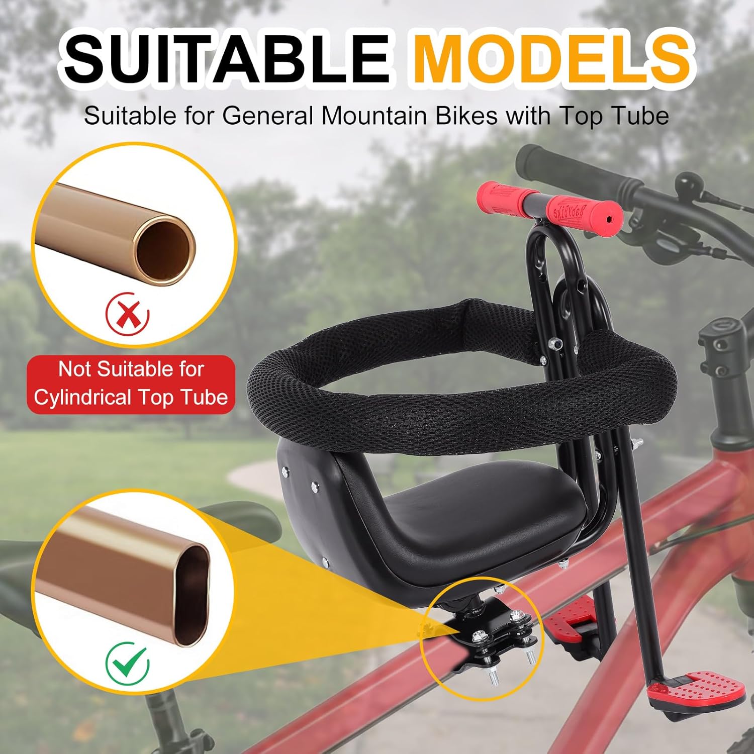 Kid's Bike Seat- Front, Child Seat, Adult Bicycle Sport Child Seat, Front Infant Sport Bike Seat