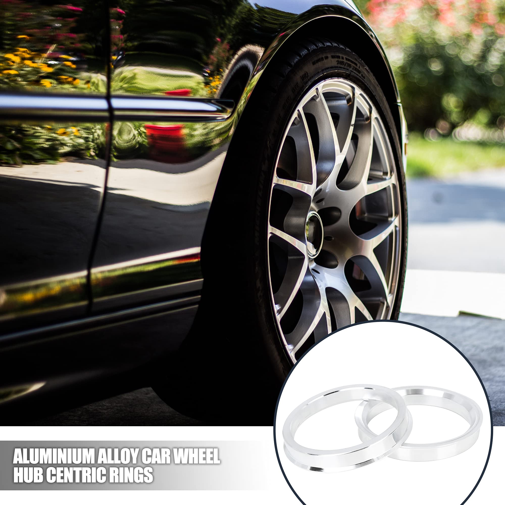 X AUTOHAUX Lot De 4 Bagues De Centrage 57.1-66.6Mm Pour Voiture | Pour Installation Entre Moyeu Et Roue, Élimine Vibrations, Profondeur 10mm, Ajustement Précis