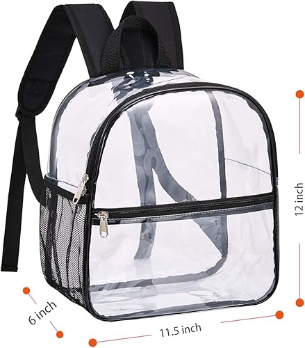 Miniatura 8 de UEASE Bolsa de almuerzo transparente con pequeña mochila transparente aprobada para estadios para el trabajo, universidad, seguridad