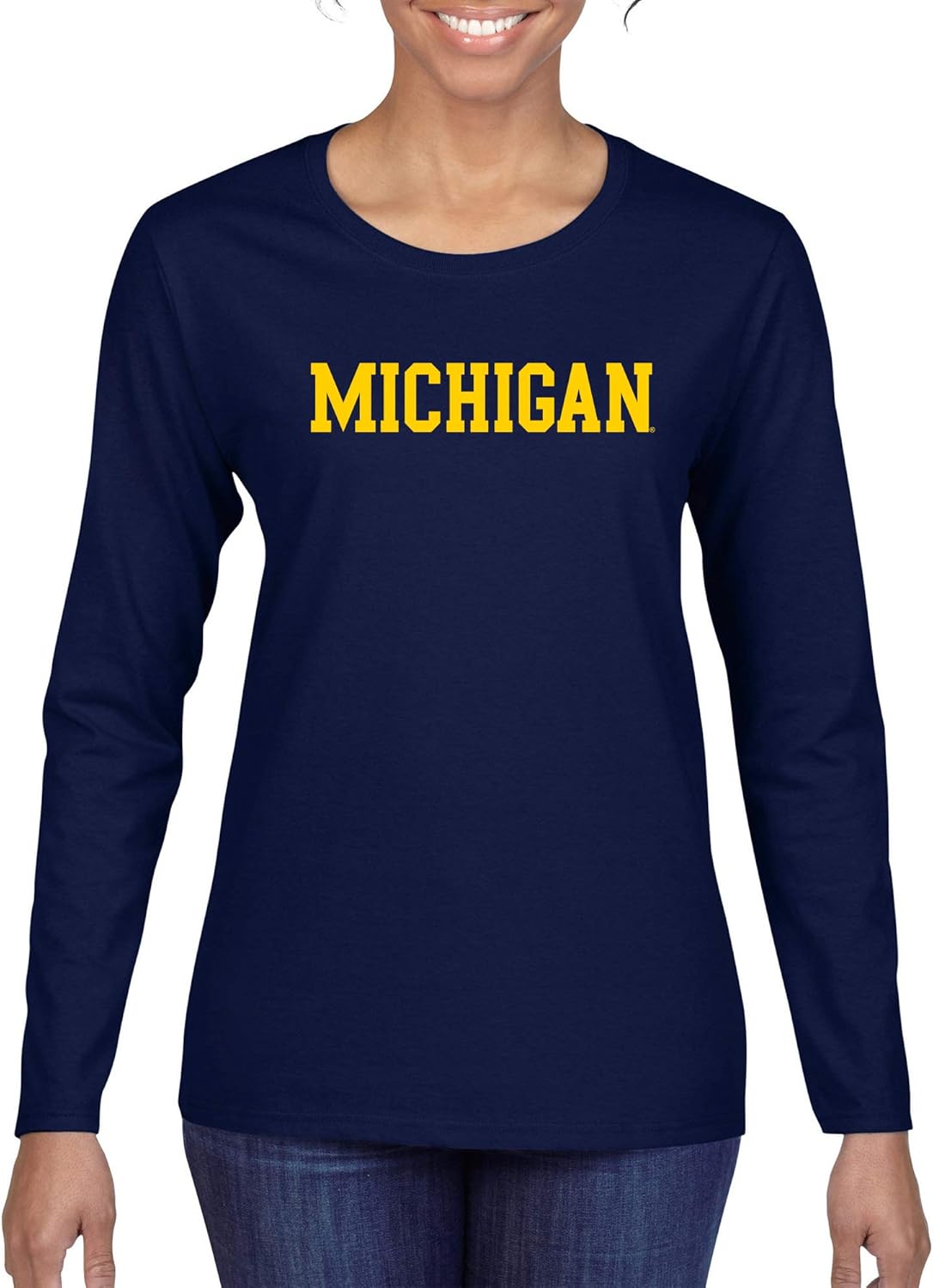NCAA Basic Block, Team Color Womens Long Sleeve T Shirt, College, University