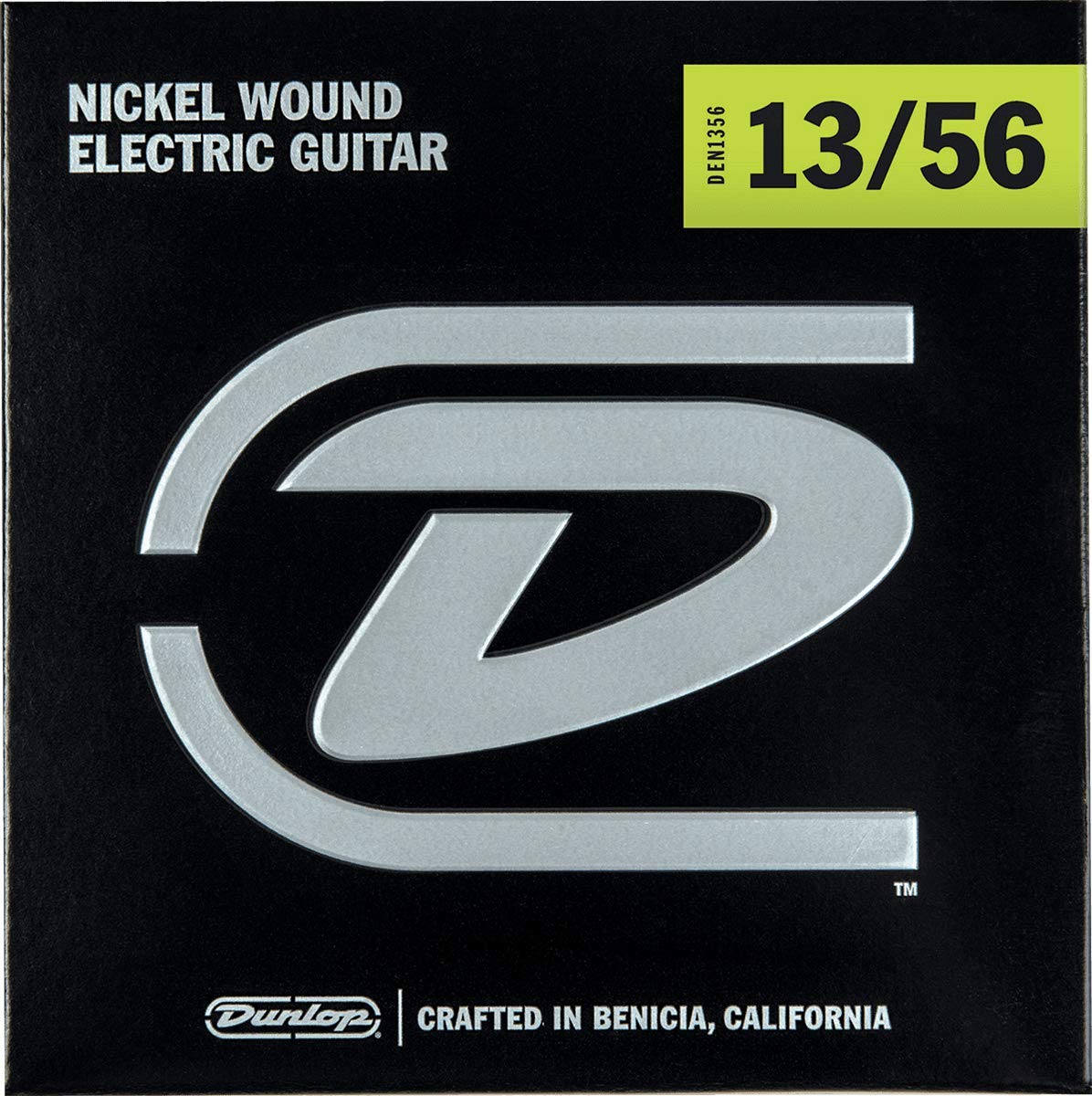 Dunlop DEN1356 Nickel Wound Electric Guitar Strings, Extra Heavy, .013–.056, 6 Strings/Set