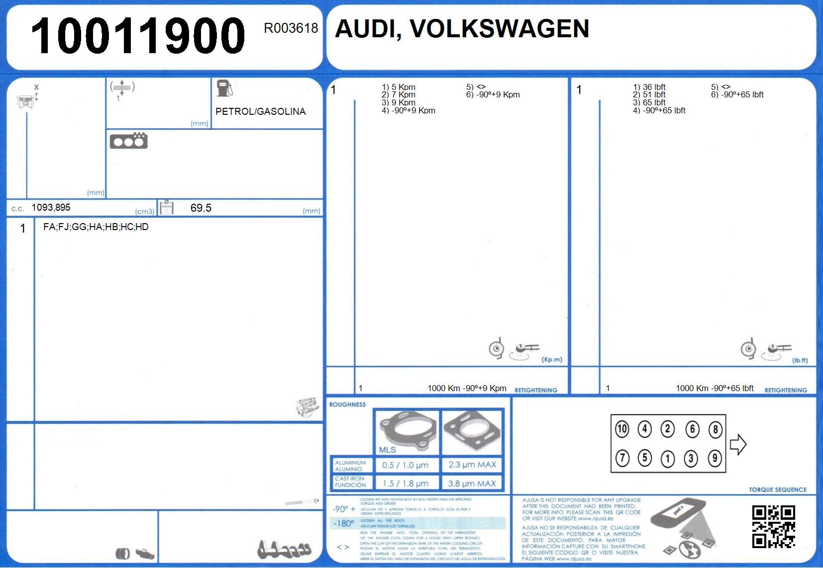 Ajusa Kit Guarnizioni Testata 52256000 - Per Fiat Sedici 1.6 E Suzuki Swift III 1.5, Qualità Multistrato - 4