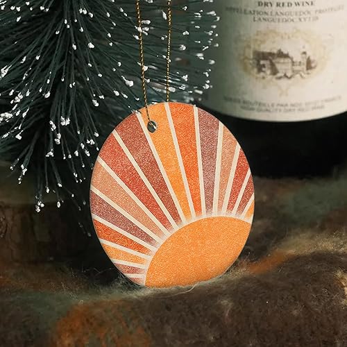 Miniatura 18 de Sunshine - Adornos bohemios de olas oceánicas – Adornos colgantes retro de cerámica para árbol de Navidad Persona-sol Mar,Persona-Gran