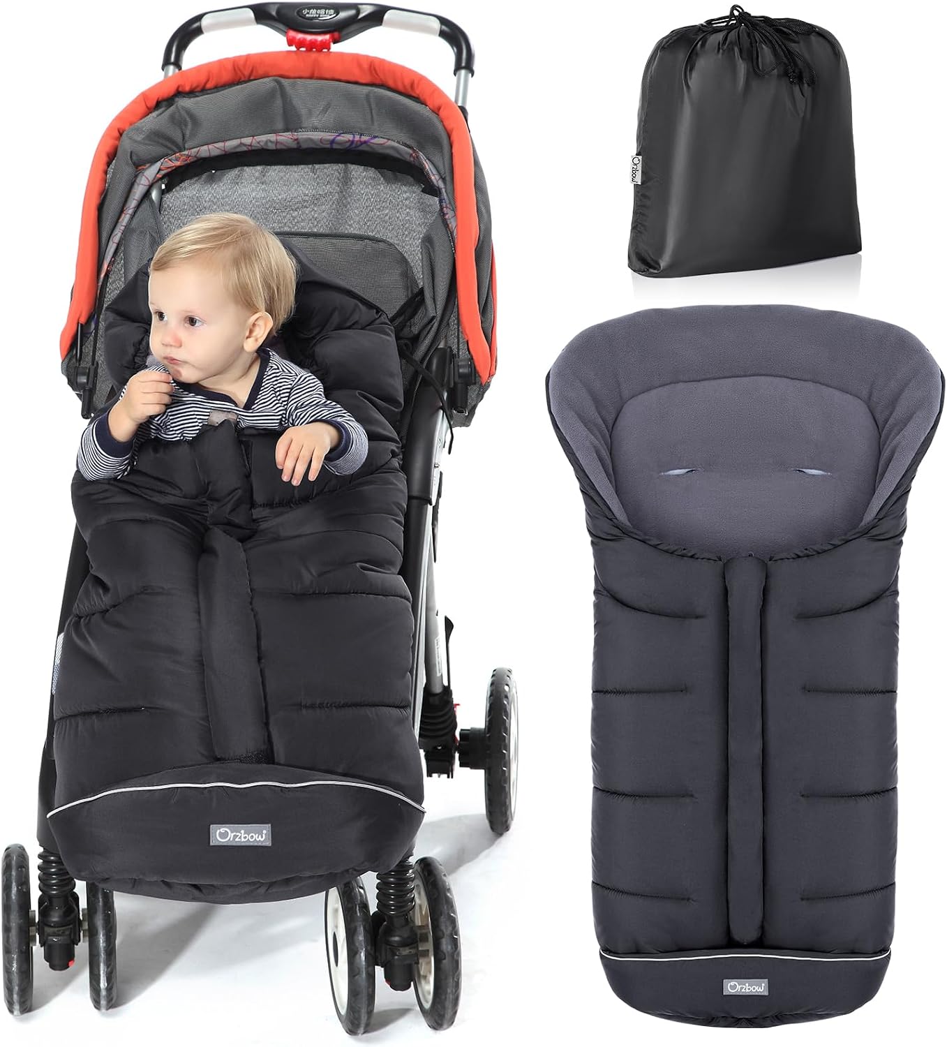Orzbow Baby Stroller Bunting Bags Stroller Accessories Funlife Universal  Winter Stroller Bunting Bag Waterproof, Warm, Front