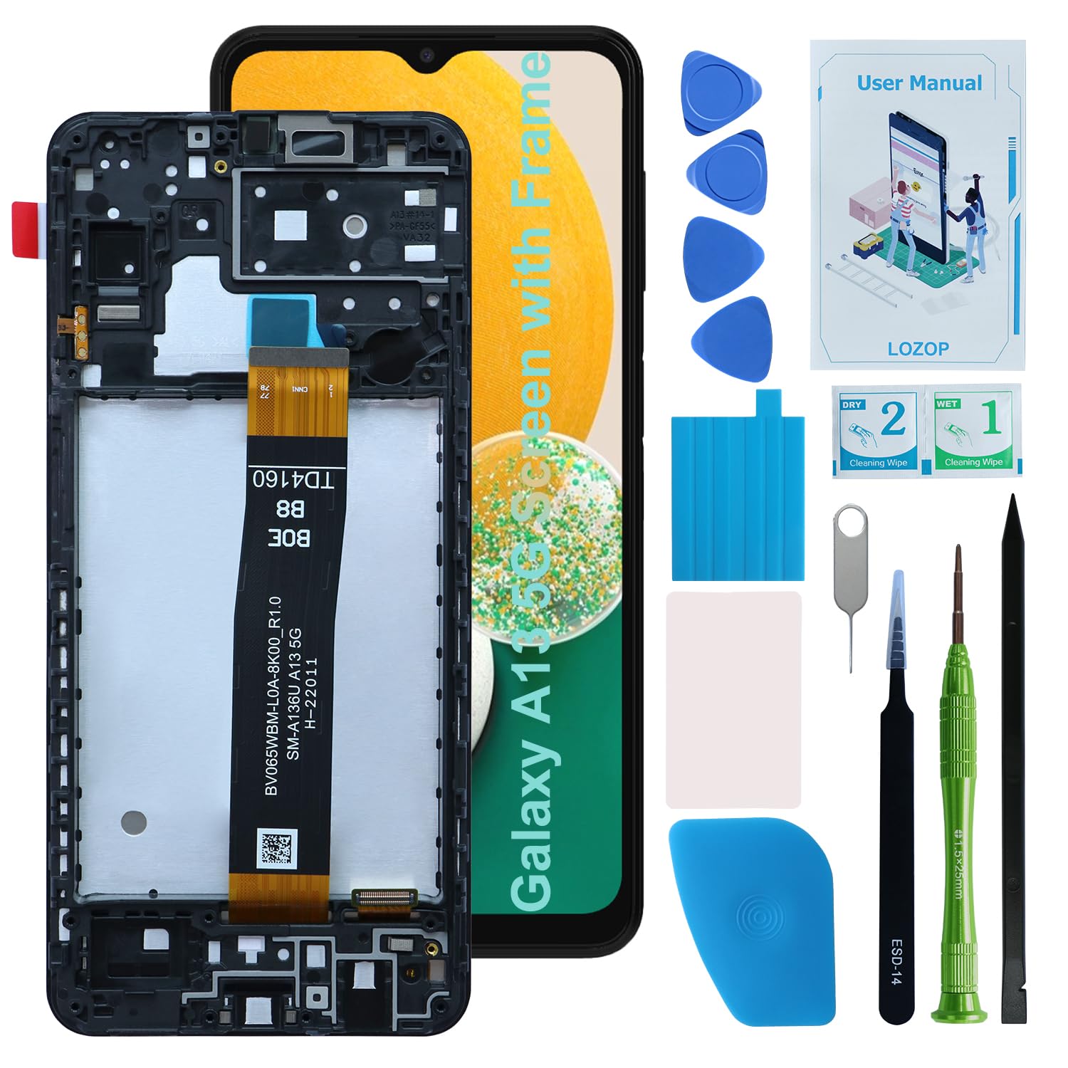 Amazon.com: LOZOP A13 5G LCD Screen Replacement Kit with Frame