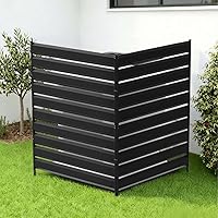 Nidouillet 2-Panel Air Conditioner Fence 42"x38" No Dig Privacy Screen for AC Units, Trash Cans, Patio, Pool & Backyard