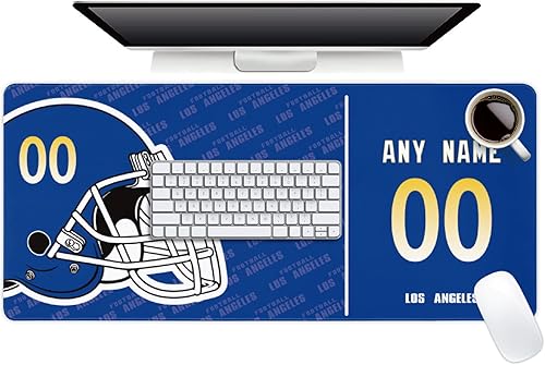 Alfombrilla de mouse de Los Ángeles personalizada con cualquier nombre y número, para hombres, mujeres, regalos juveniles