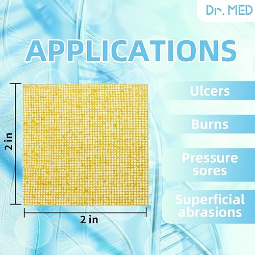Miniatura 4 de Dr. Med Vendaje de Gasa con Miel, 2" x 2" (10 PCSCaja) Vendaje Médico con Miel Parche para Cuidado de Heridas para Abrasiones Menores, Cortes,