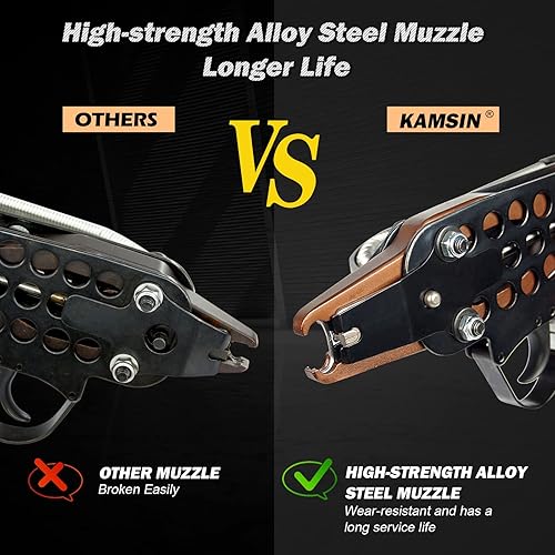 Miniatura 3 de K-SC7E - Pistola neumática de anillo de cerdo de calibre 15, corona de 34 pulgadas, 0.276 in a 0.315 in de diámetro de cierre con nariz larga,