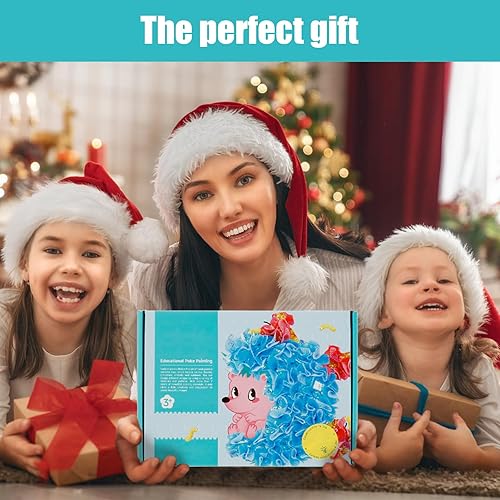 Miniatura 6 de Pintura creativa de rompecabezas, pintura de pinchazo, arte de tela, 10 temas Poke Art DIY Toys, Childhood Infinite Dream pintado a mano, kit de