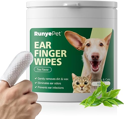 Toallitas de limpieza de oídos para perros y gatos, toallitas suaves prehumedecidas para eliminar suavemente la cera y la suciedad, formulación a