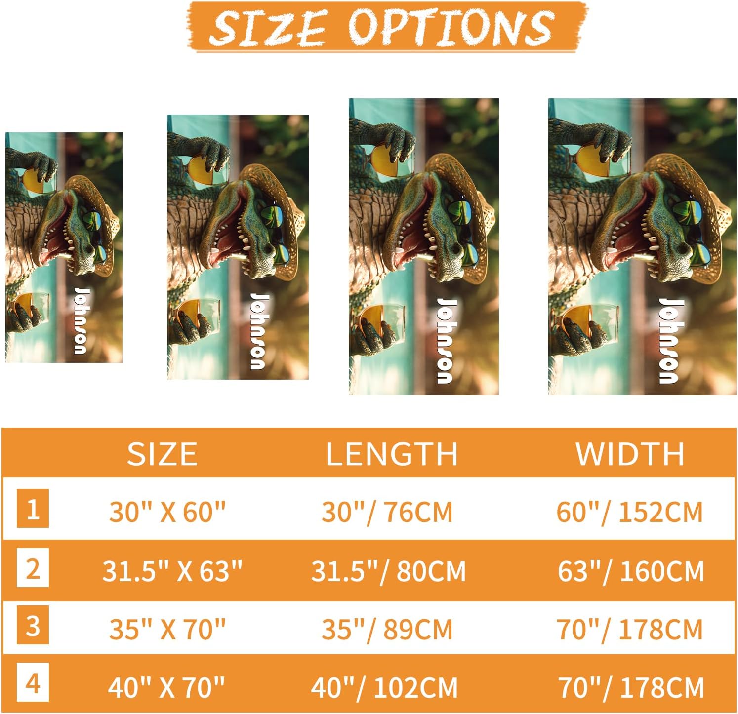 Personalized Beach Towel with Bag - Custom Name with Animal Selfies Design - Oversized Soft Absorbent Microfiber Bath Pool Towels for Baby Kids Adults Boys Girls Gifts Color05-Crocodile