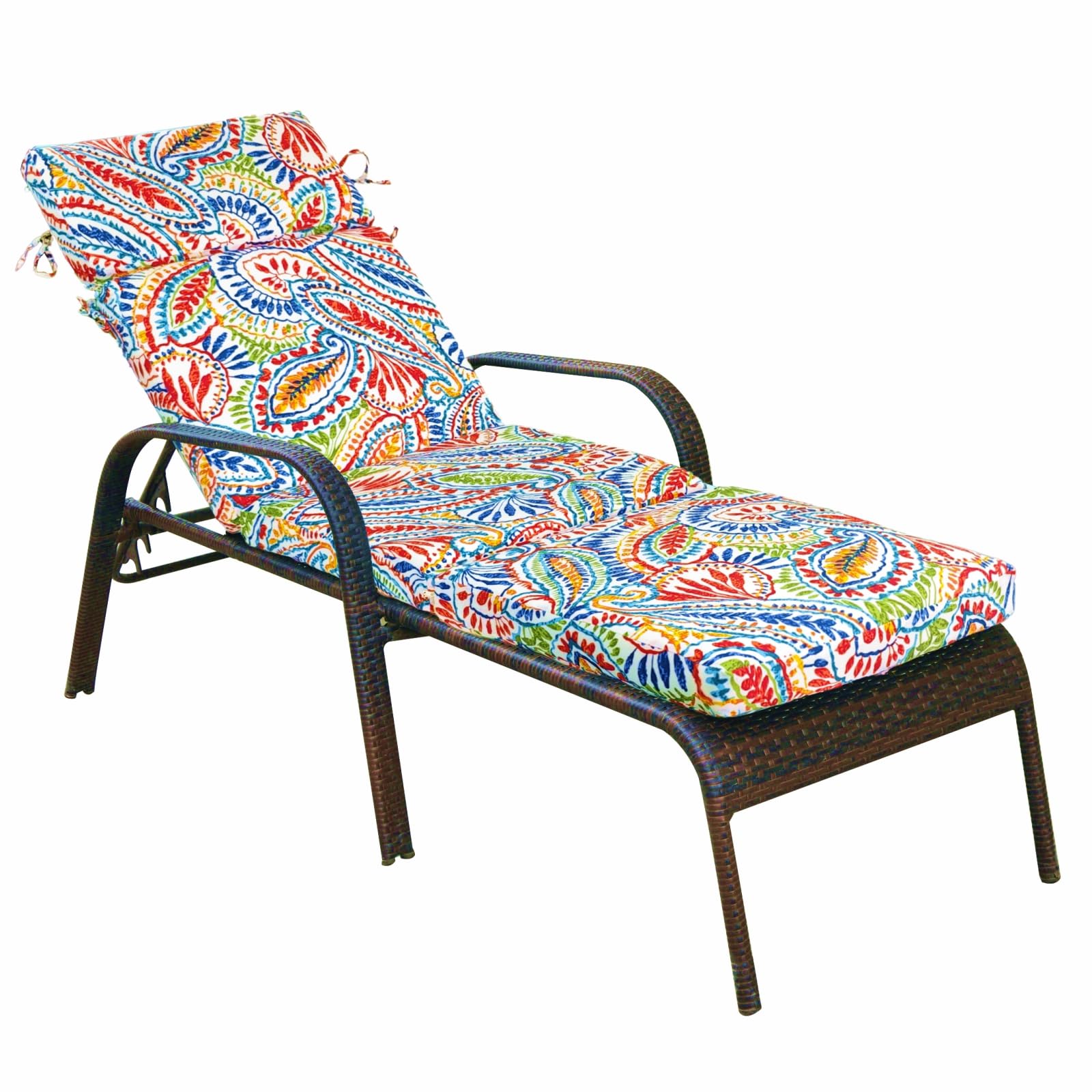 JMGBird Outdoor Chaise Lounge Cushion 73 inch, Tri-Folding Patio Chaise Lounge Chair Cushions Waterproof Foldable Thick Lounge Cushions Outdoor