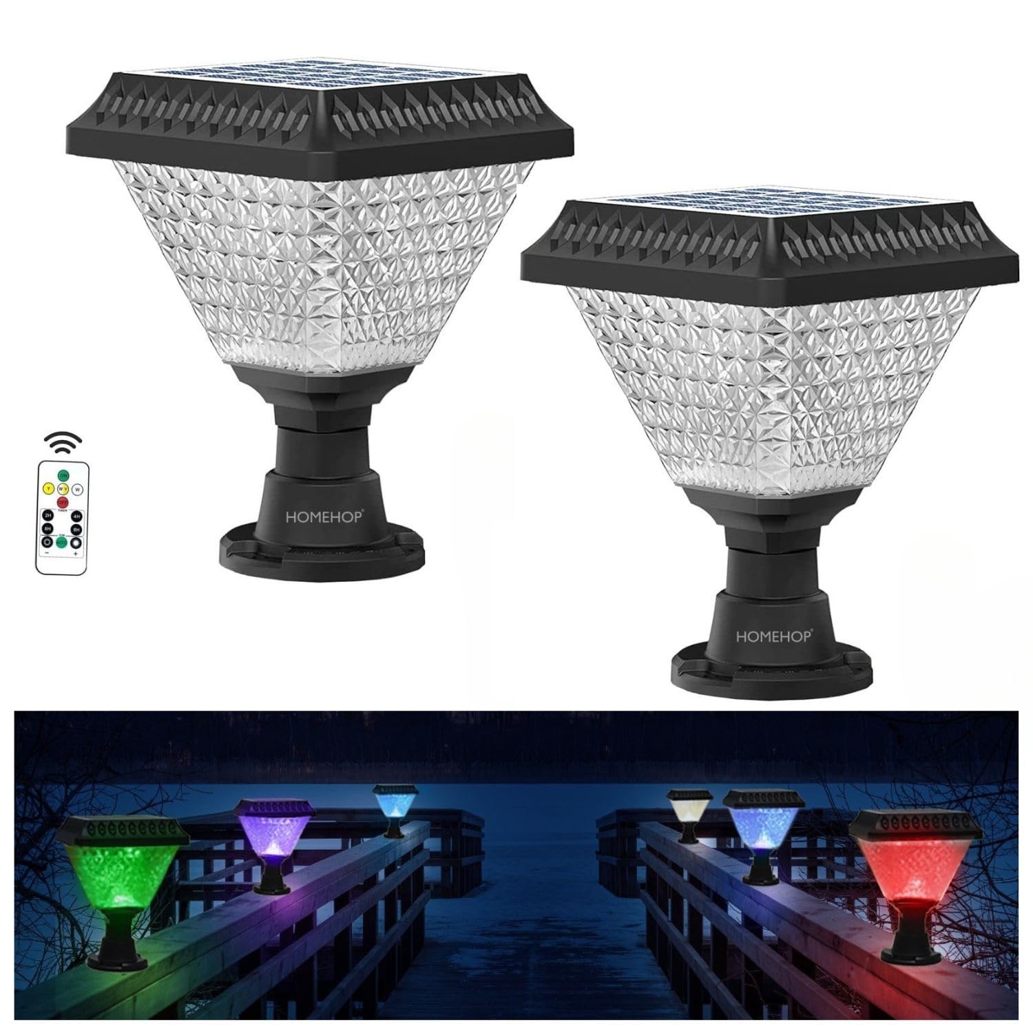 Homehop 10W Solar LED Main Gate Light for Home Garden Outdoor Waterproof Wall Pillar Lamp (ABS,RGB, Pack of 2) (B0B4DNCLMR) Amazon Price History, Amazon Price Tracker