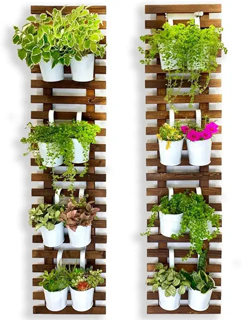 Vertical wall planter indoor outdoor