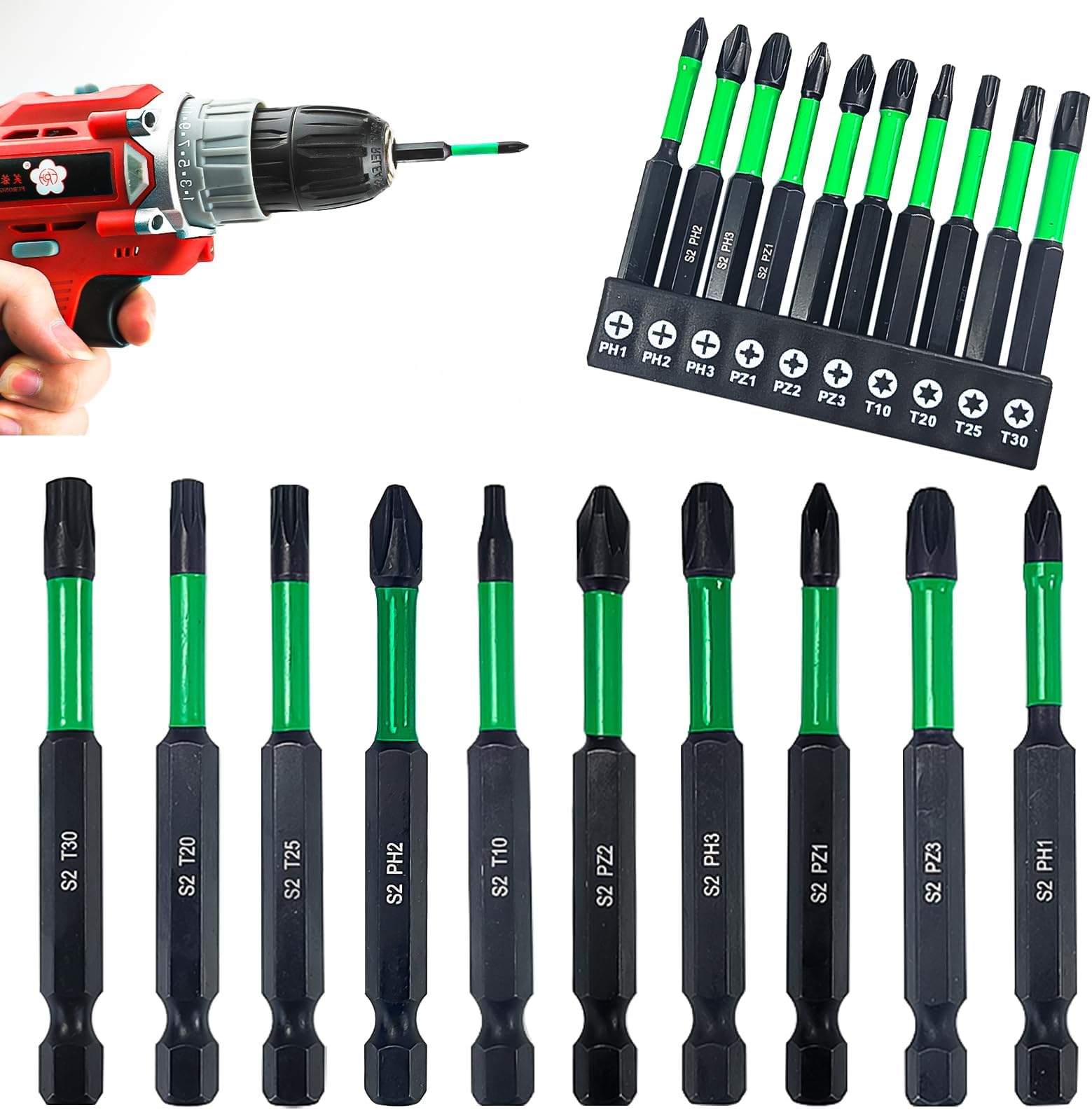 Kit Punte Per Pietra 6 Parti Bosch Accessories 2609255461 Alberino - Foto 3