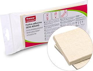 Fresco Feltro autocolante semiduro. Podologia. Descargas e proteção no pé. Pé diabético adequado. 2 lâminas 20 x 10 cm, 8 mm de espessura.