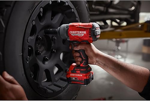 Miniatura 6 de CRAFTSMAN Llave de impacto V20 RP, inalámbrica, sin escobillas, alto par, 1/2 pulgada, batería de 4Ah y cargador incluidos (CMCF940M1)