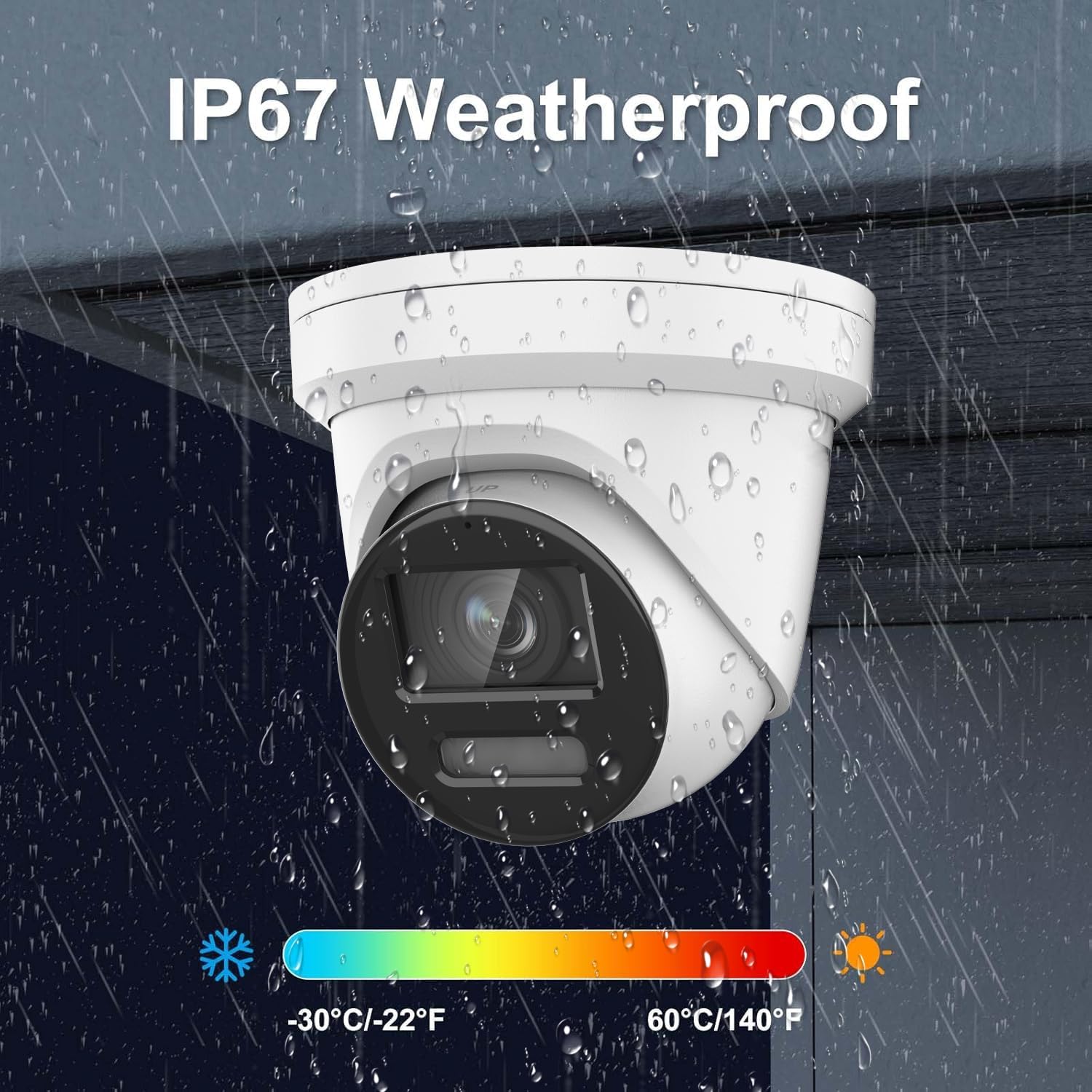 4K 8MP Color-Vu Hik PoE IP Camera DS-2CD2387G2-LU, Color Night Vision, 130dB WDR, Human/Vehicle Detection, IP67 Weatherproof, 24/7 Recording, 2.8mm Lens, International English Version