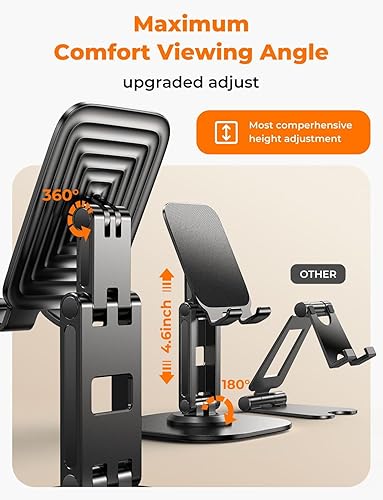 Miniatura 3 de LISEN Soporte de teléfono celular para escritorio (paquete de 2) para iPhone - Soporte plegable para iPhone Soporte Kindle para iPhone 15 Pro Max,